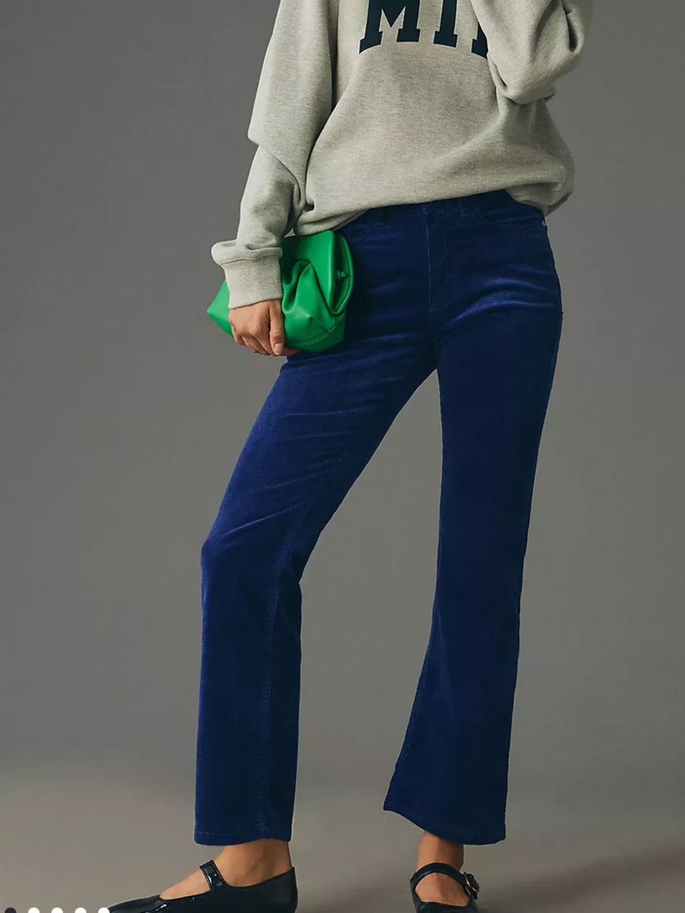 NWT Pilcro The Yaya Mid Rise Corduroy Crop Flare Jeans